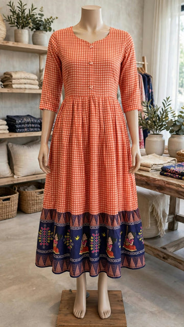 PREMIUM DOLL DESIGEN CHECK FROCKS