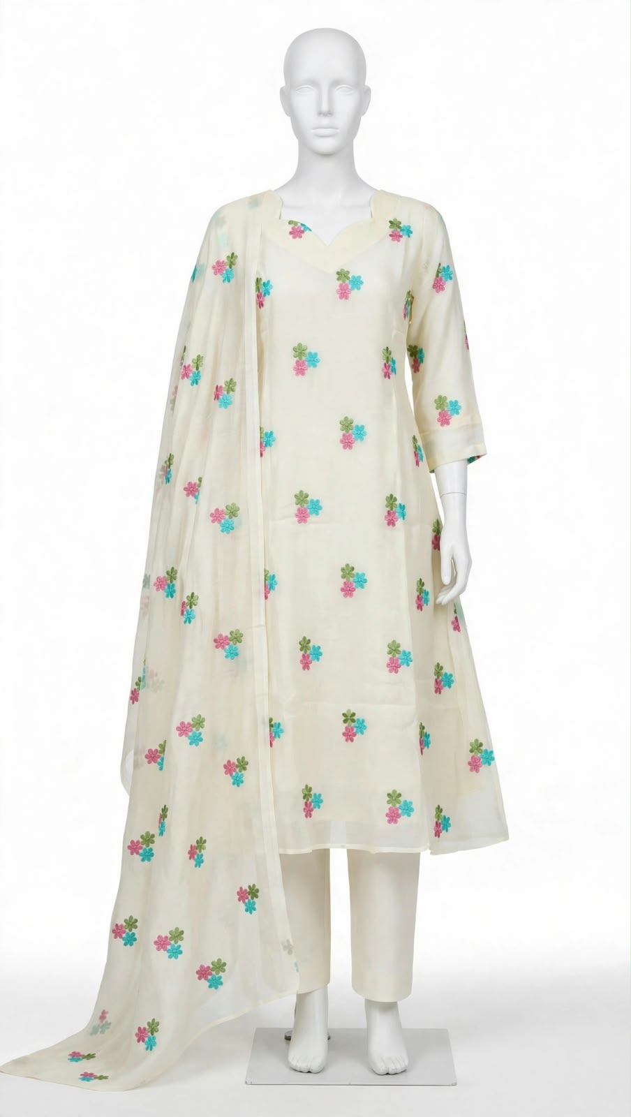 MUL CHANDERI 3 PIECE SET