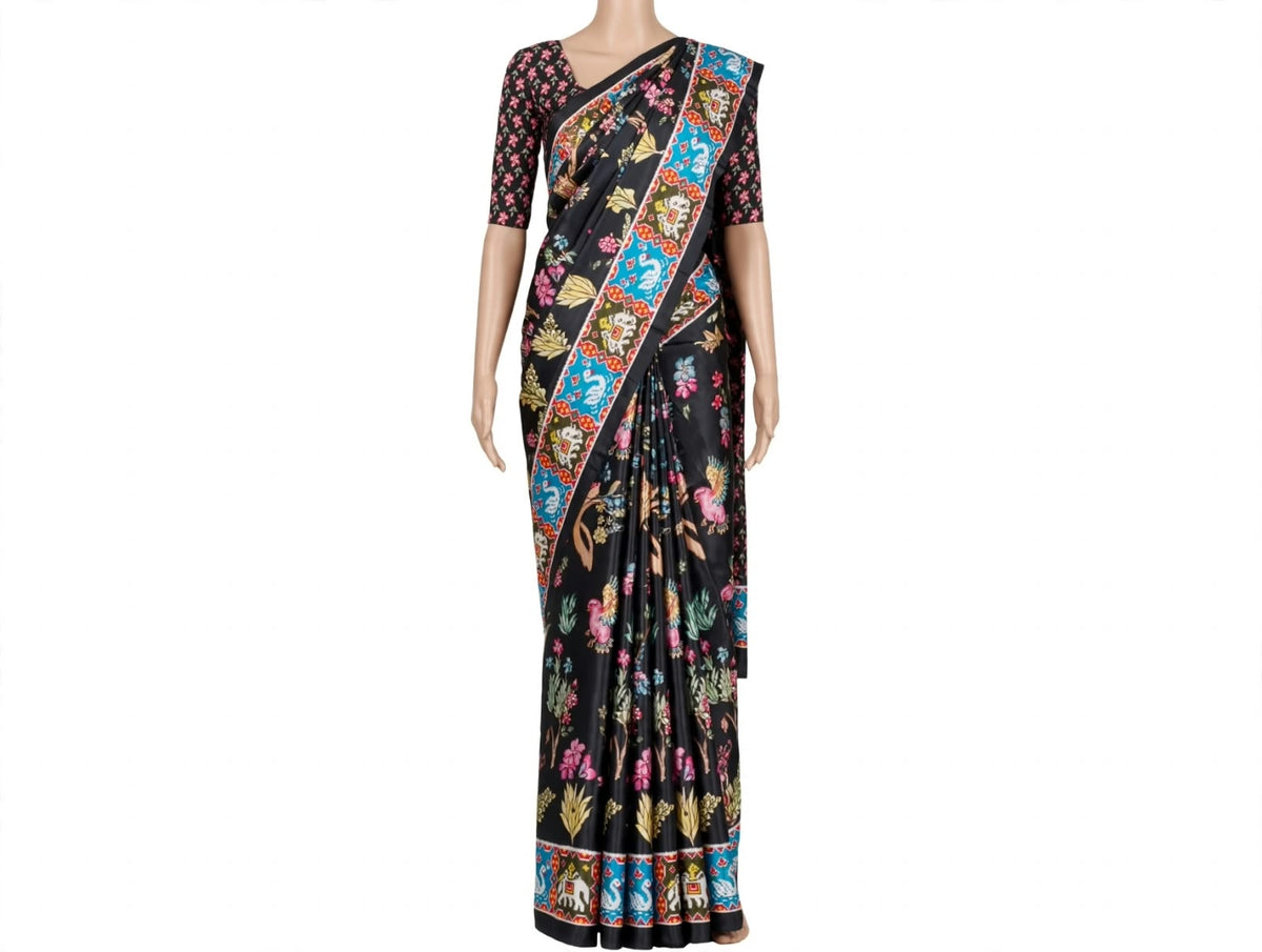 PARROTS PATOLA CRAPE SAREE