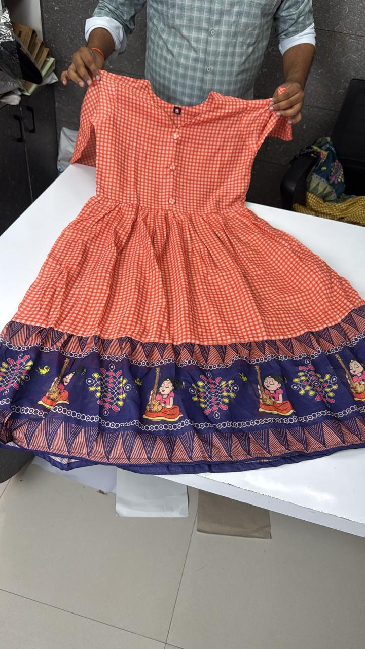 PREMIUM DOLL DESIGEN CHECK FROCKS