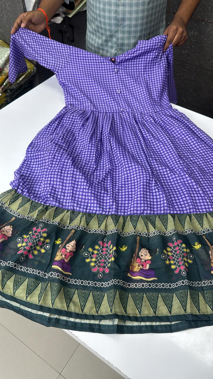 PREMIUM DOLL DESIGEN CHECK FROCKS