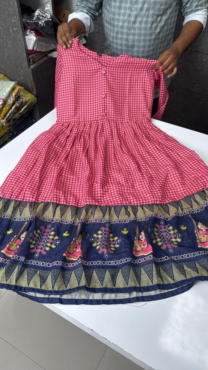 PREMIUM DOLL DESIGEN CHECK FROCKS