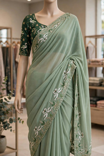 THREAD WORK DESIGNER SAREE