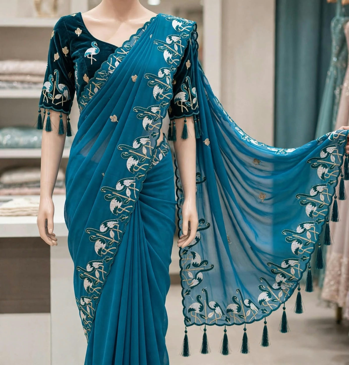 THREAD WORK DESIGNER SAREE