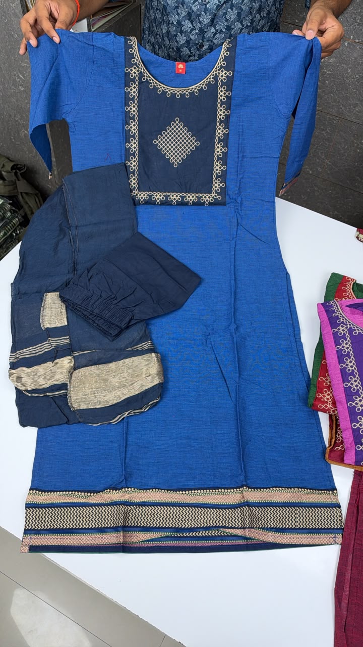 PURE COTTON COLUMN DESIGEN 3 PIECE SET