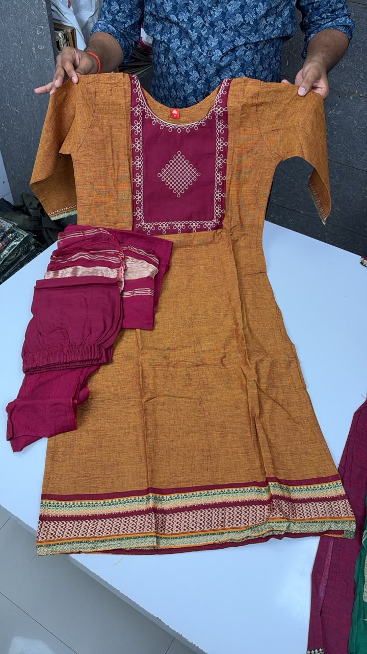 PURE COTTON COLUMN DESIGEN 3 PIECE SET