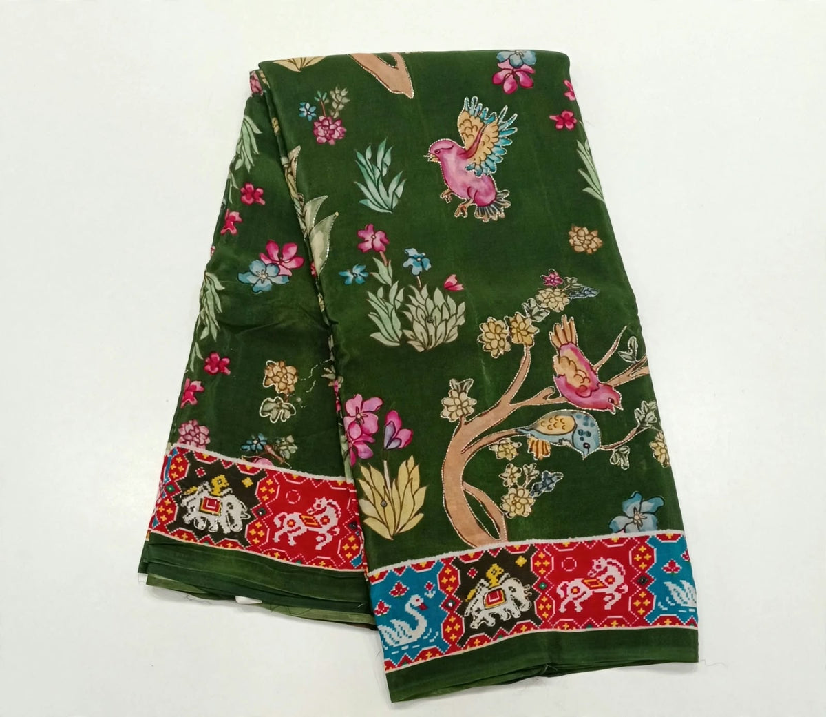 PARROTS PATOLA CRAPE SAREE