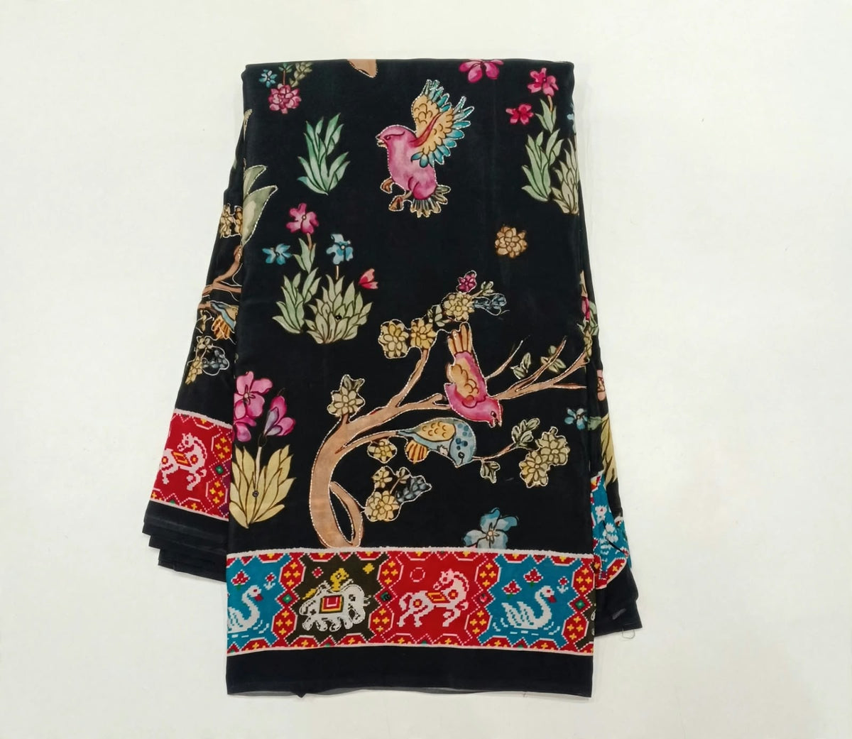 PARROTS PATOLA CRAPE SAREE